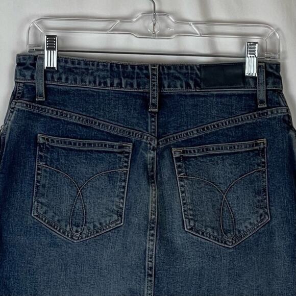 Calvin Klein Medium Wash Boho Hippie Festival Blue Jean Skirt NWT Size 28 - Picture 5 of 10